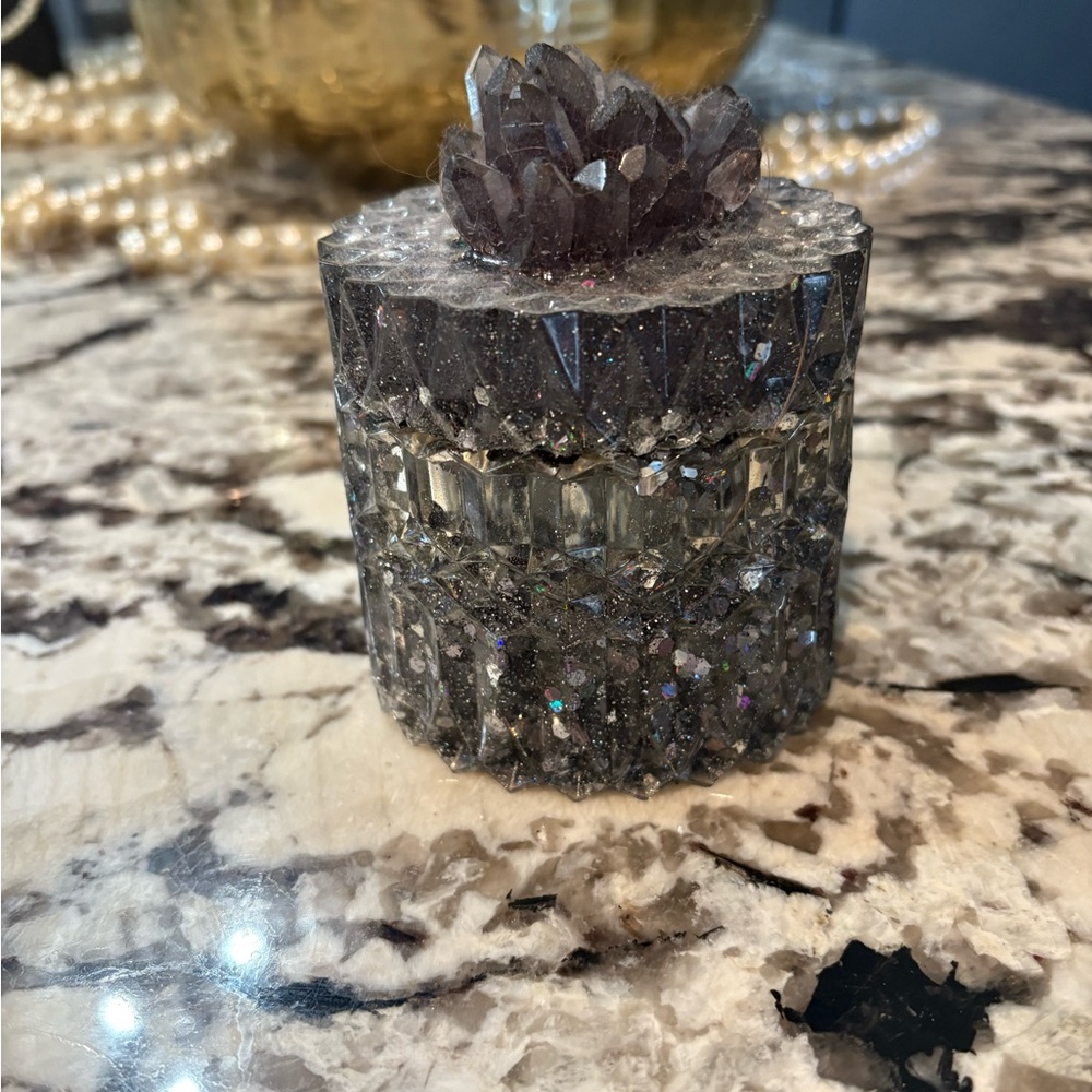 Glitter Resin Trinket Jar